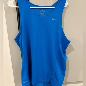 Blue Nike running tank